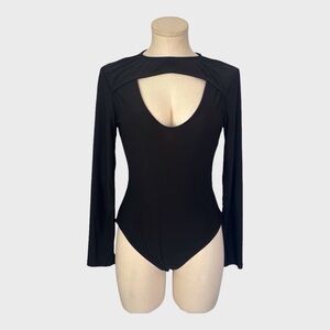 Fashion Nova Long Sleeve Cutout Bodysuit